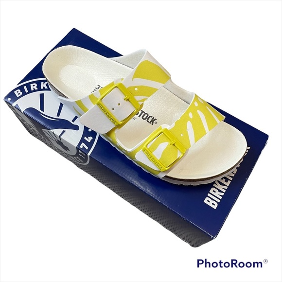 Birkenstock Arizona Monstera Lime Sour Birko-Flor sandals - Picture 2 of 5